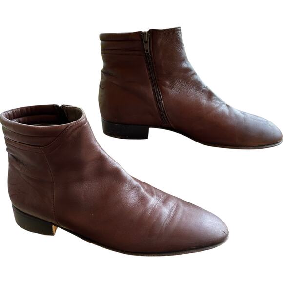 Nordstrom Handcrafted Italian Leather Sole Ankle Boots Womens 11 Soft Minimalist - Picture 16 of 16